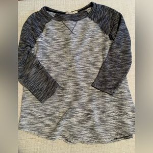 Faded Glory textured baseball style long sleeved T-shirt/sweatshirt